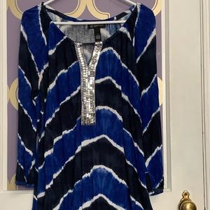 INC Tie dye sequin shirt